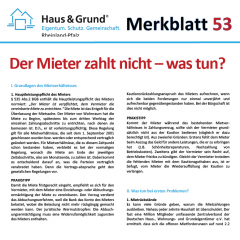 Merkblatt: Der Mieter zahlt nicht – was tun?