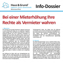 Info-Dossier: Bei einer Mieterhöhung Ihre Rechte als Vermieter wahren